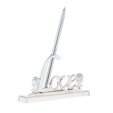 Wedding Signing Pen with Plated Metal Holder Party Pen Set