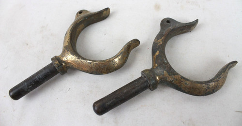 Vintage pair oar lock - oar, horns
