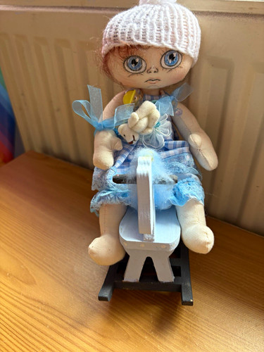 Handmade cloth rag doll - doll, &