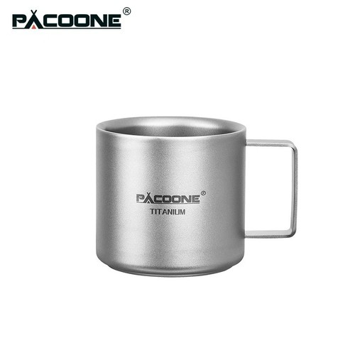 Titanium camping coffee mug - camping,