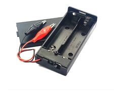 2 x 18650 Battery Holder Box Case Enclosure with On/Off Switch Alligator clips