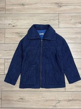 Women's Sessun Wool Full Zip Jacket Blue sz S 
