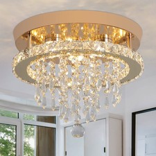 Crystal LED Ceiling Light Gold
