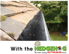 Genuine Hedgehog Black GutterBrush 4m - Available in 125mm, 150mm and 200mm