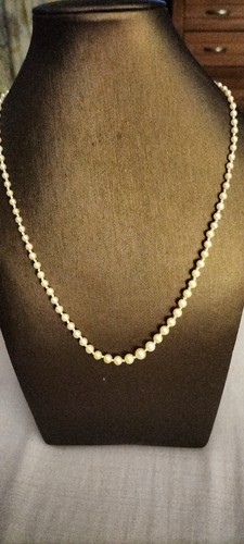 Vtg pompadour pearl necklace - vtg,