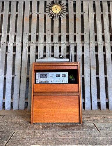 Compact teak hifi record - teak, media