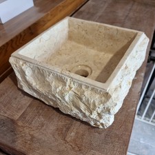 Brand new marble sink, cream