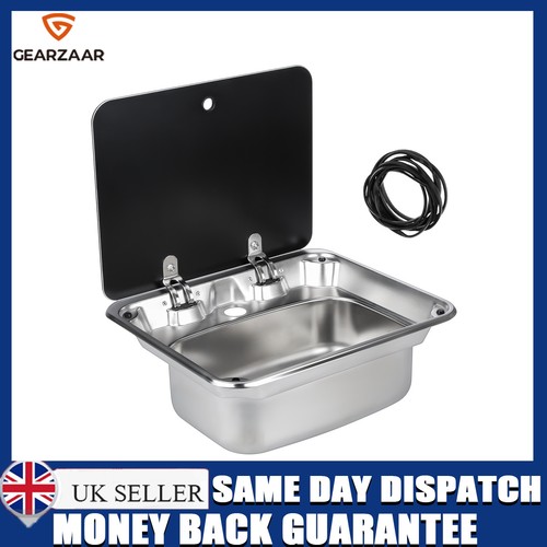 Stainless steel campervan sink - steel,