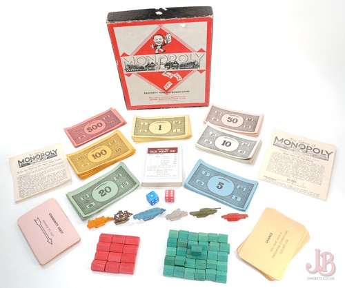 Old 1950 vintage monopoly - 1950's,