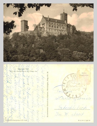Vintage postcard wartburg - vintage,