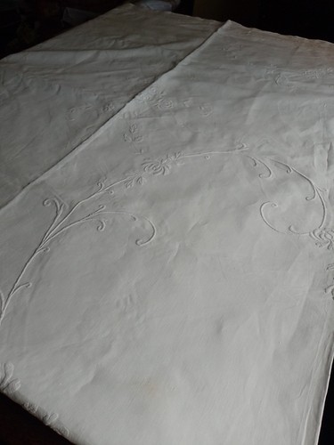 Large vintage linen - linen, tablecloth