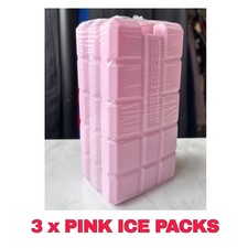3x Ice Blocks – Reusable Freezer Packs – Brand New - Pink