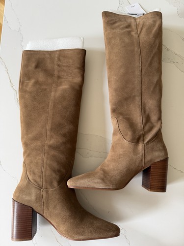 Mango knee high suede leather - mango,