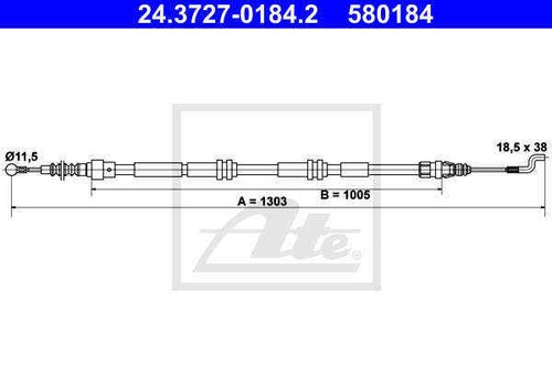 Cable parking brake - brake, for
