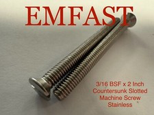 3/16 BSF X 2 countersunk slot