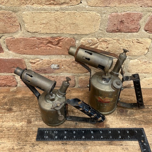 Vintage blow torch lamps - 2x,