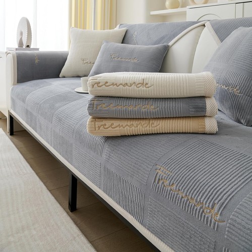 Soft plush sofa cover 4 - sofa,