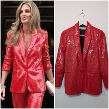 Zara Red Sequin Embellished