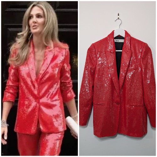 Zara red sequin - red,