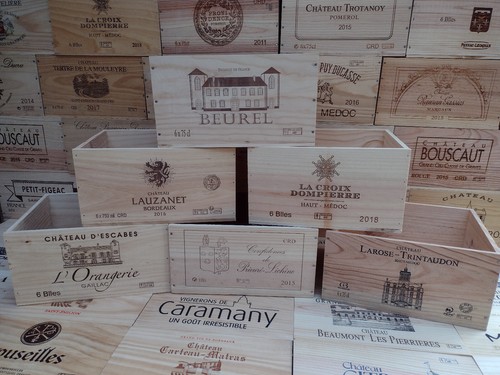 Wooden wine box crate or - 6,