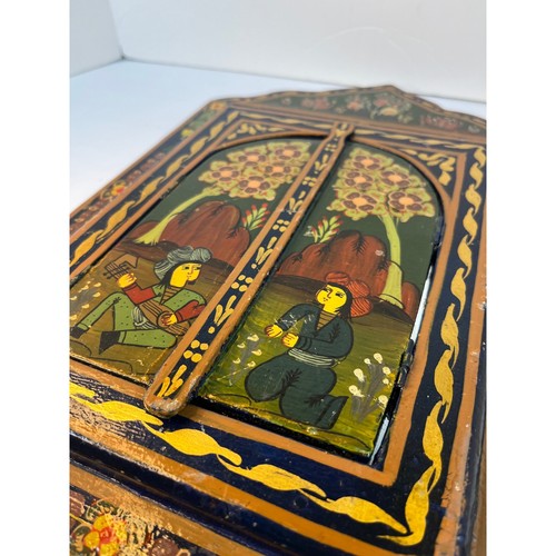 Vintage hand painted wood - painted,