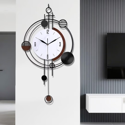 Large silent wall clock quartz - clock,