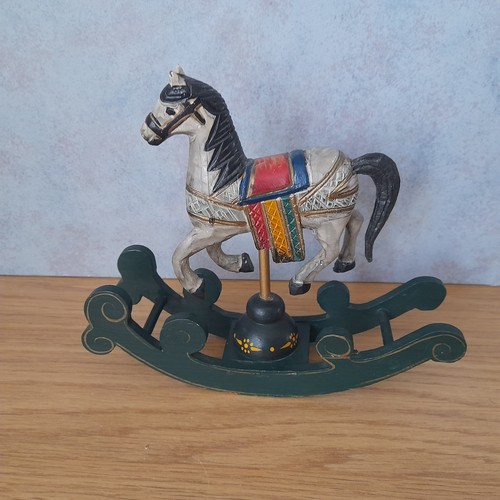 Vintage wooden rocking horse - wooden,