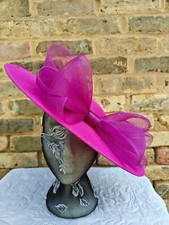 dark pink large fascinator