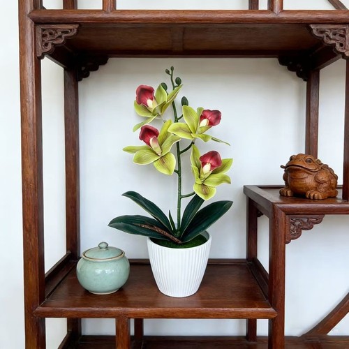 Artificial cymbidium orchid - artificial, in
