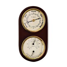 Weather Station Barometer Thermometer Quality Instrument Gold Coloured Dials New