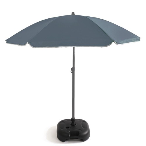 Grey parasol with base - with,