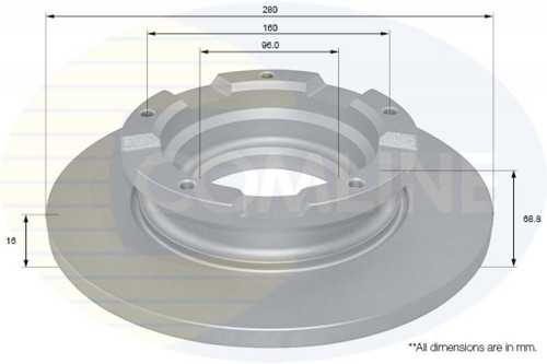 Rear brake discs - brake, set