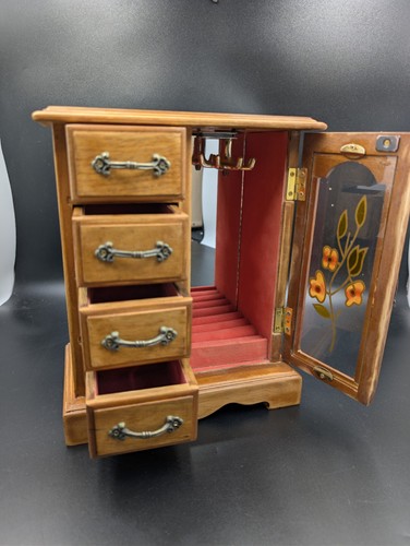 Vintage jewelry box armoire - vintage, 4