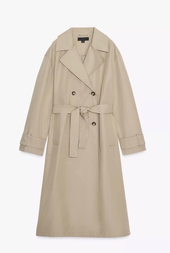 Zara trench coat with lapel - zara,