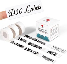 3 Rolls Thermal Label Stickers  Label Maker Tape 14 x 40 mm for Phomemo D30 Q30