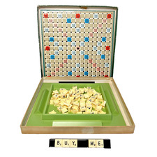 Vintage Spears Games Travel Scrabble Board Game Perforated Playboard Compact UK