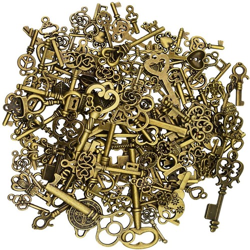 Mixed vintage key - mixed, charms