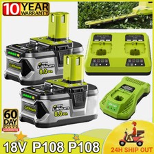 For RYOBI BATTERY 18V 8Ah 12Ah 18V Battery One Plus Lithium RB18L50 P108 P109 Battery