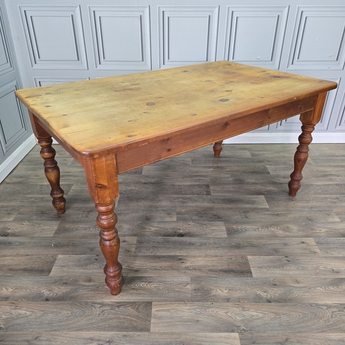 Vintage pine dining table - dining,