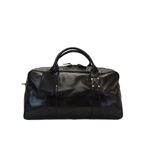 Leather duffle bag - –, large