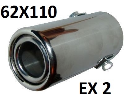 Straight exhaust pipe chrome - exhaust,