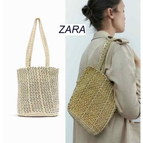 Zara beaded mini shopper - , light