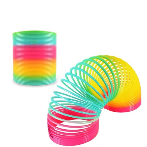 Rainbow spring coil toy - coil,