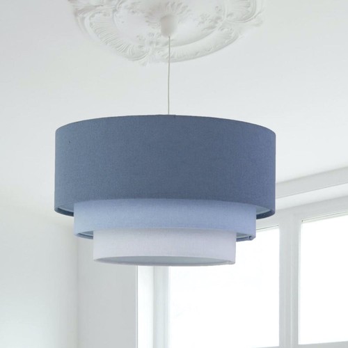 Modern ombre blue linen - modern,