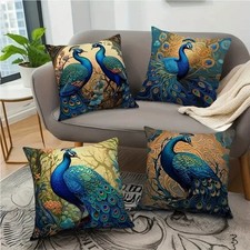 Set of 4 Vintage Peacock Throw