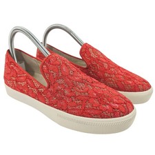 Ash Illusion Womens Red Lace Slip On Casual Shoes Pumps Size UK 5 EU 38 US 7