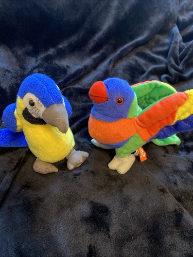 Pair plush parrots - plush,