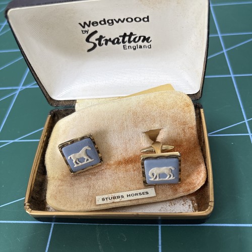 Wedgwood cufflinks blue white - blue,