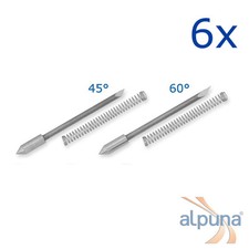 6 plotter knives for Graphtec 0.9mm - 45° ALPUNA quality knife 