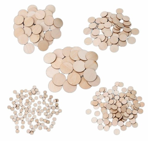 Wooden circle disk - wooden, shape
